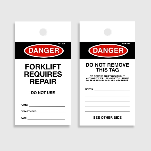 Forklift Repair Required Tag