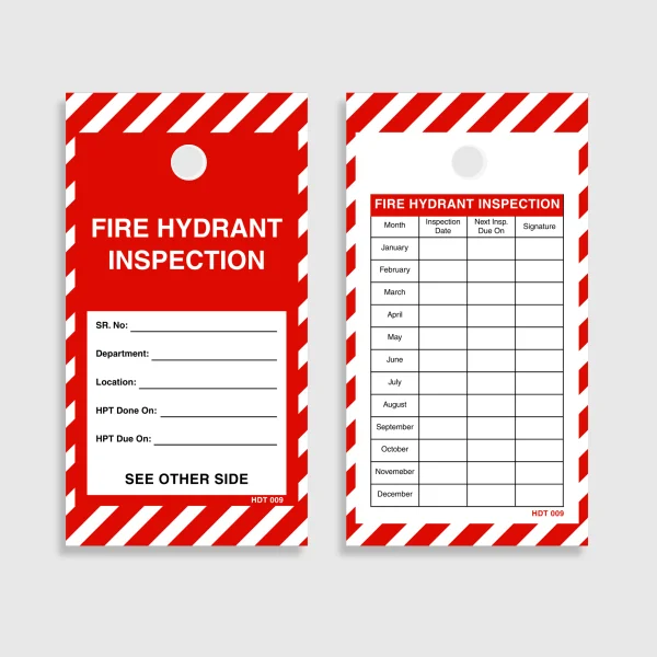 HDT 009 Hydrant Inspection Tag