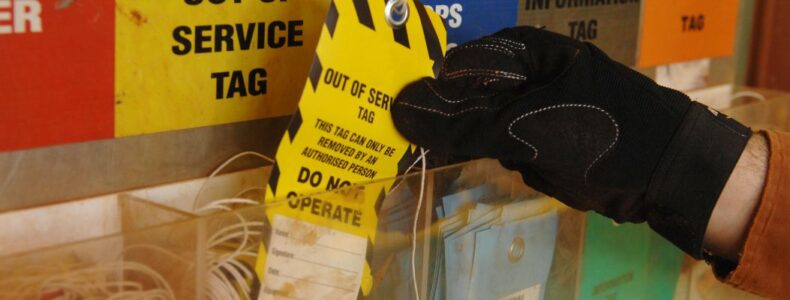 Caution Service Tag