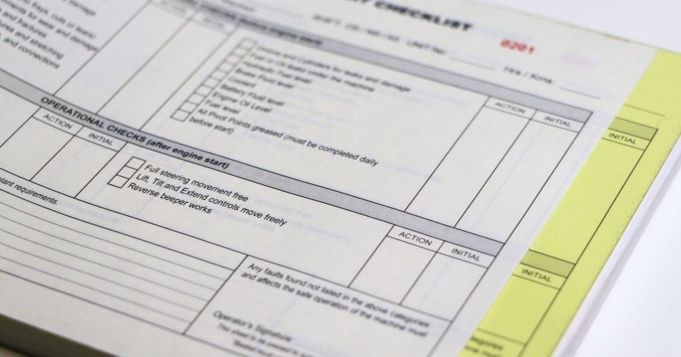 Dump Truck Pre-Start Checklist