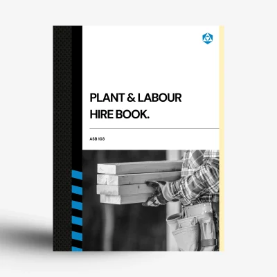 ASB 103 PLANT AND LABOUR HIRE BOOK