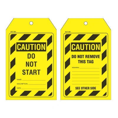 ECT 001 ECONOMY CAUTION TAG DO NOT START TAG