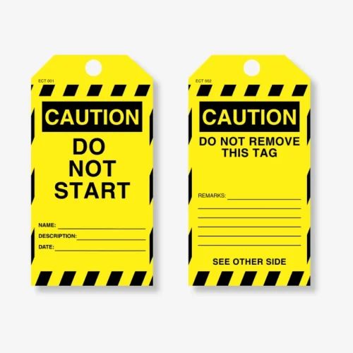 Caution Do Not Start Tag