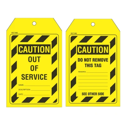 ECT 002 ECONOMY CAUTION TAG OUT OF SERVICE TAG