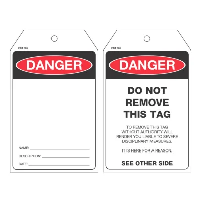 EDT 005 ECONOMY BLANK DANGER TAG
