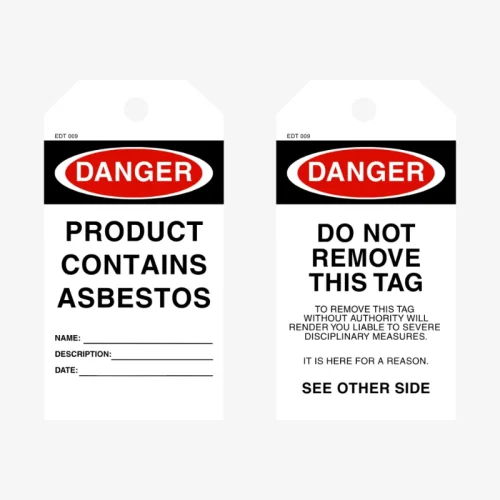 Product Contains Asbestos Tag