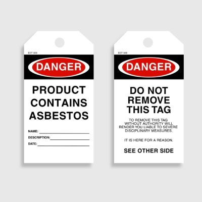 Product Contains Asbestos Tag