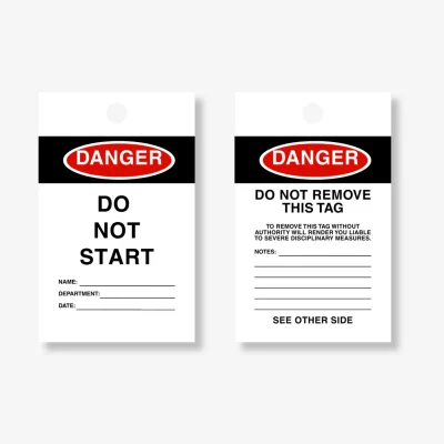 HDT 001 Danger Do Not Start Tag
