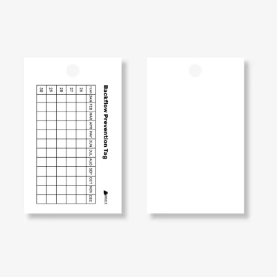 HDT 006 Backflow Prevention Custom Heavy Duty Tags