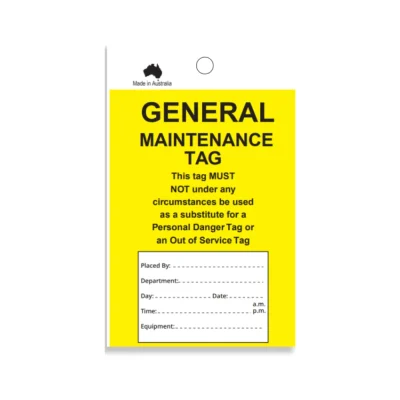 Maintenance Tag