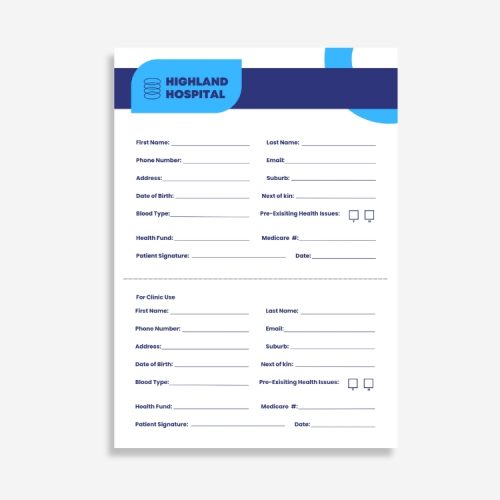 Patient Registration Form Custom Medical Forms