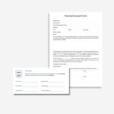 Permission & Consent Forms Permission & Consent Forms