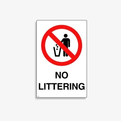 SSA 206 No Littering Sign
