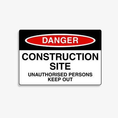 SSA 254 Danger Construction Site