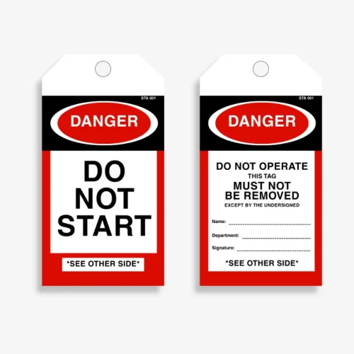 STA 001 Do Not Start Tag Tearproof tags