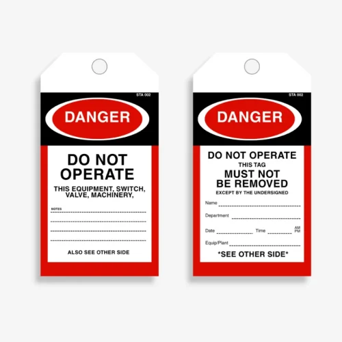 STA 002 Do not operate tag