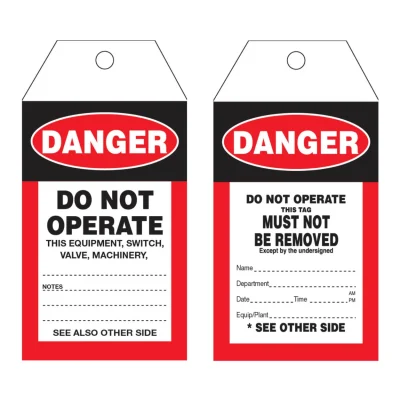 STA 002 DANGER DO NOT OPERATE TAG