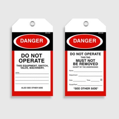 STA 002 Do not operate tag