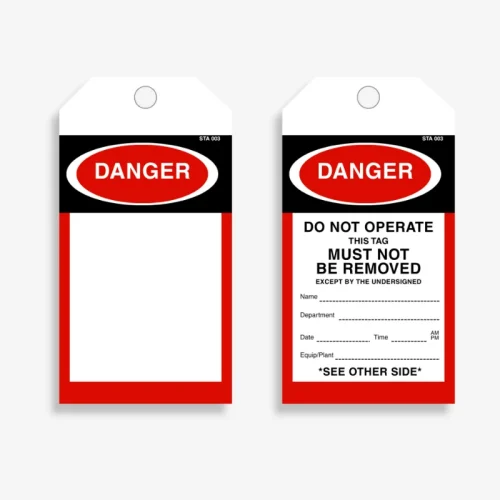 STA 003 Danger Blank Tag