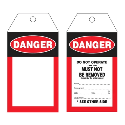 STA 003 BLANK DANGER TAG