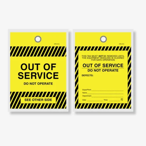STA 012 Out of Service Tamperproof Tags