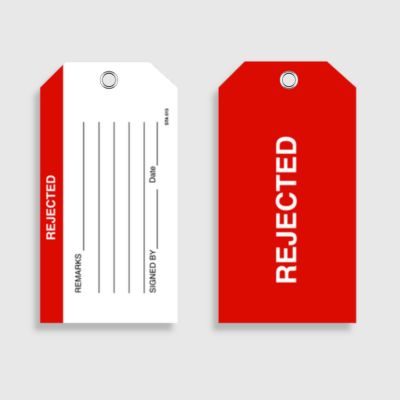 STA 015 Rejected Tag​