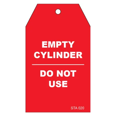 STA 020 EMPTY CYLINDER TAG
