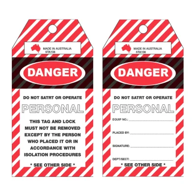 STA 108 PERSONAL DANGER TAG