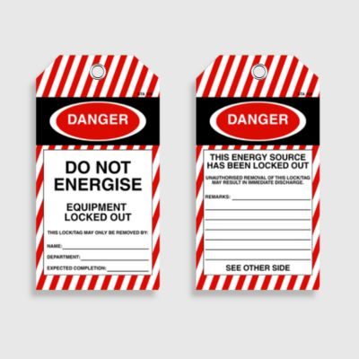 STA 109 Do Not Energise Lockout Tag