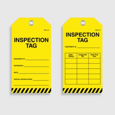 STA 112 Inspection Tag