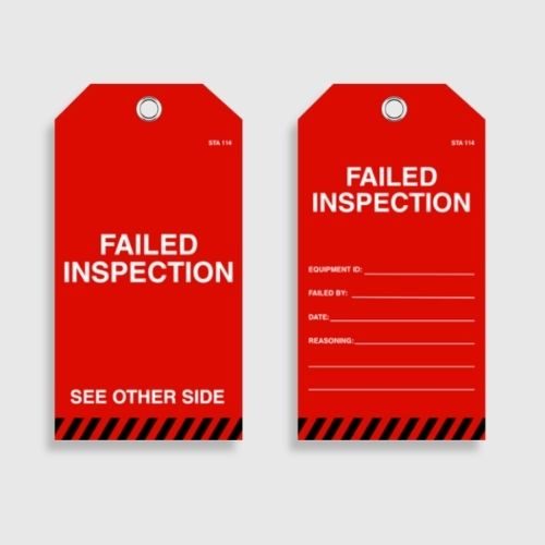 STA 114 Failed Inspection Tag