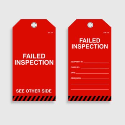 STA 114 Failed Inspection Tag