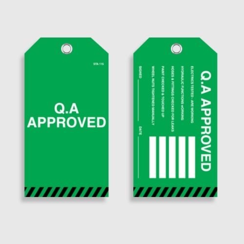 STA 115 Q.A Approved Tag