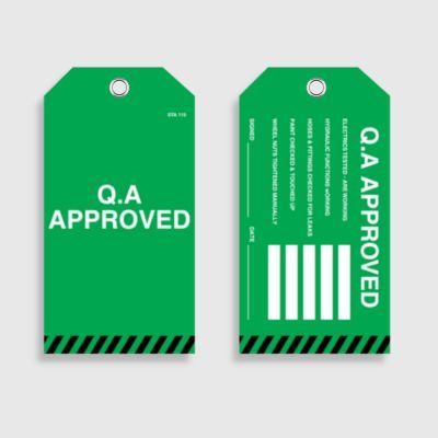 STA 115 Q.A Approved Tag