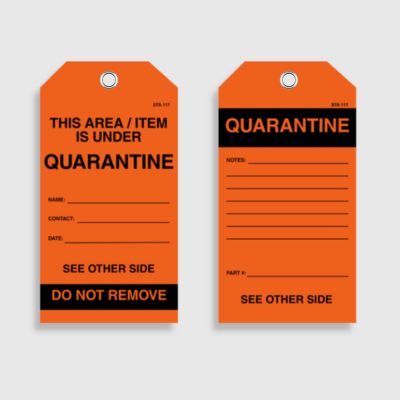 STA 117 Quarantine Tag