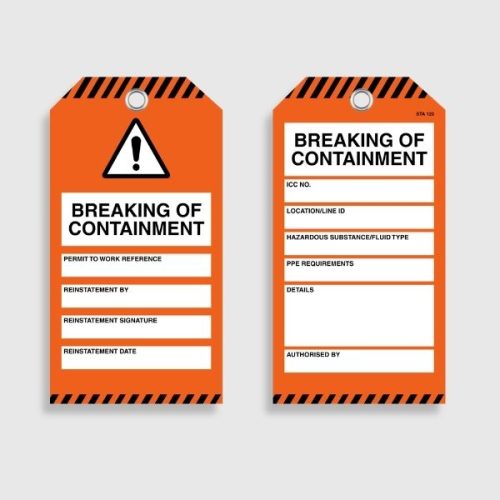 STA 123 Breaking of Containment Tag
