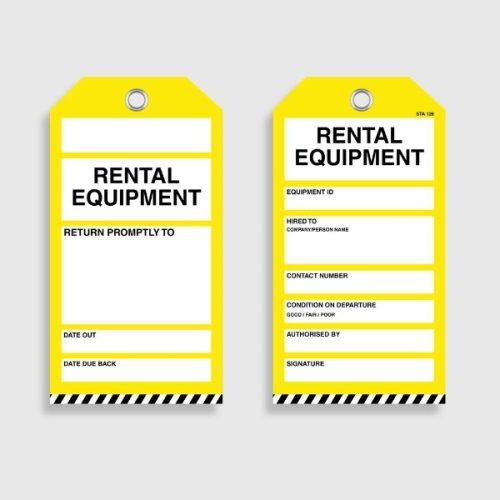 STA 126 Rental Equipment Tag