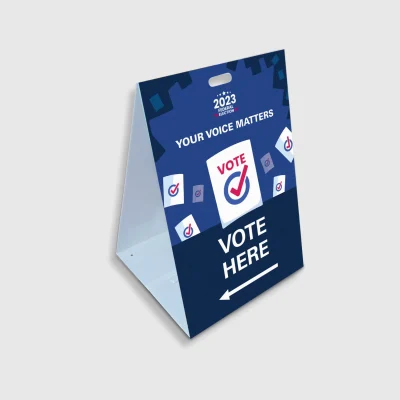 Triangular Corflute Roster Signs