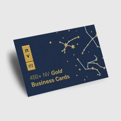 Velvet Laminate Business Card + Gold
