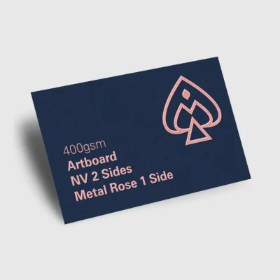 Velvet Laminate Business Card + Rose