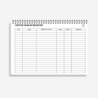 Visitor Sign In Book Visitor Sign In Book