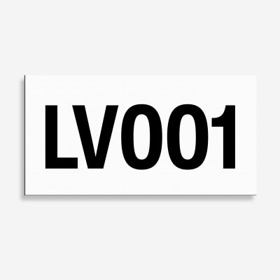 White Reflective Magnetic Asset Decal White Reflective Magnetic Asset Decal
