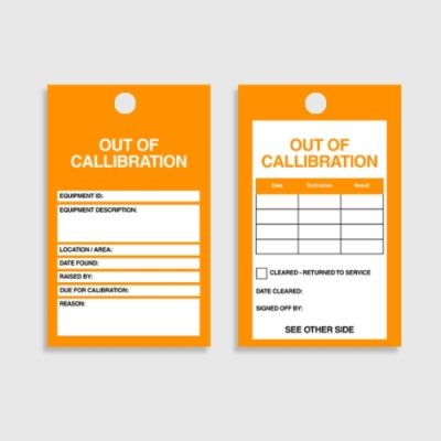 HDT 011 Out of Calibration Tag